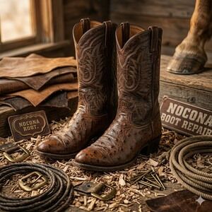 Nocona Boots | Shoes | Vintage 7s Nocona Ostrich Cognac  display picture 2